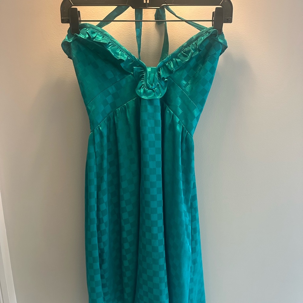Teal Halter Dress